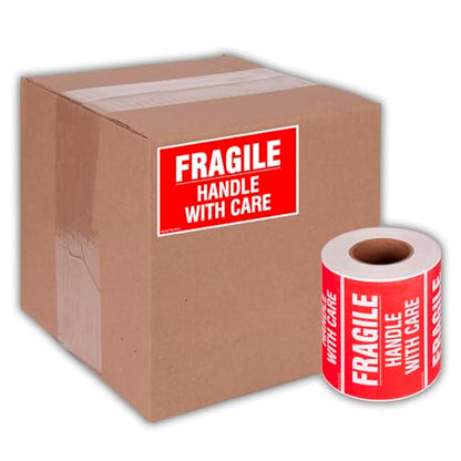 Kenco 3" X 5" Perishable Safe Handling Warning Stickers for Shipping and Packing - 500 Adhesive Labels Per Roll - size: 5 PACK