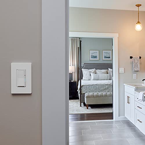 Lutron Caseta Diva Smart Dimmer Switch (Smart Hub Required), No Neutral Req - color: Black, size: 1 Pack, style: Diva Smart Dimmer