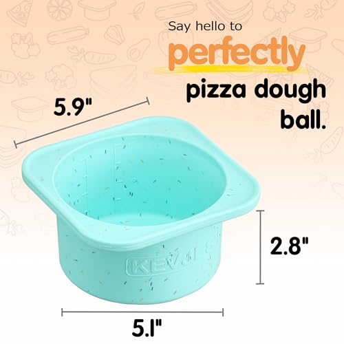 PLUS 1000ml Pizza Dough Proofing Containers, 2-Pack, Bondi Mint - color: Bondi Mint