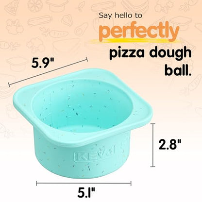 PLUS 1000ml Pizza Dough Proofing Containers, 2-Pack, Bondi Mint - color: Bondi Mint