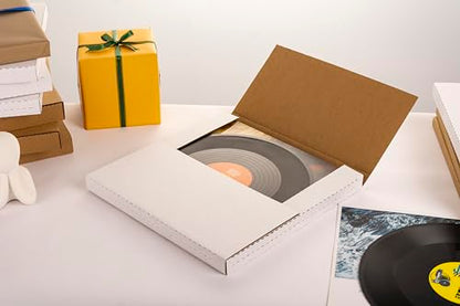 12" LP Album Mailers, 12.8x12.8x1 inch Vinyl Record Shipping Box - size: 20 Pack