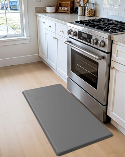 DEXI Anti Fatigue Kitchen Floor Mat Cushioned Standing Runner 48x20, Grey - color: Grey, size: 48"L x 20"W x 0.7"Th