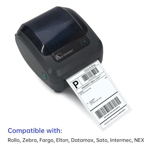 LLIKED 2500 4x6 Thermal Labels Fanfold, Direct Thermal Shipping Labels - Perforated and Strong Adhesive - size: 2500 Labels