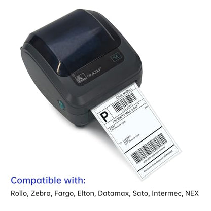 LLIKED 2500 4x6 Thermal Labels Fanfold, Direct Thermal Shipping Labels - Perforated and Strong Adhesive - size: 2500 Labels