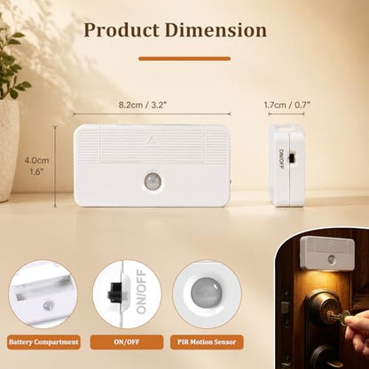 Keyhole Light 2 Pack, Wireless Motion Sensor Door Light with PIR