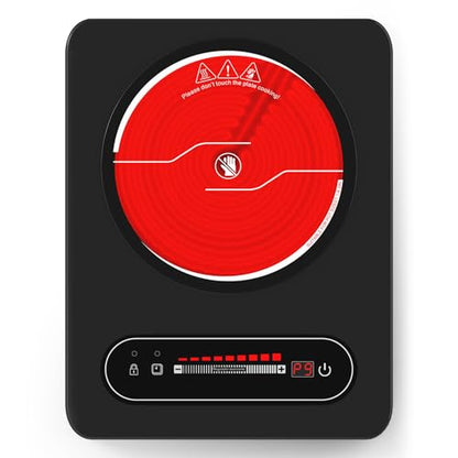 VBGK Single Burner Electric Cooktop,110V 1800W Electric Stove Top with LED Touch Control,10 Power Levels, 4 hTimer, Safety Lock,single burner cooktop Overheat protection - size: electric cooktop 30 inch