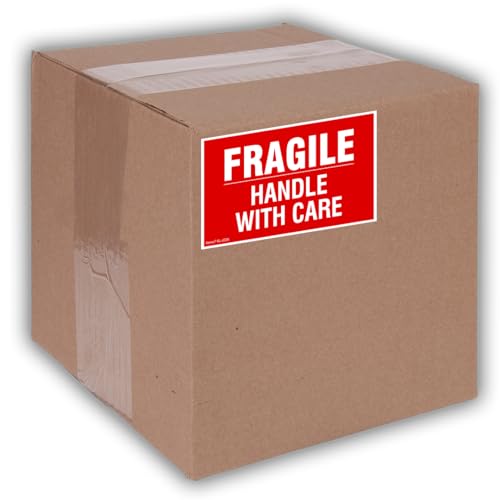 Kenco 3" X 5" Perishable Safe Handling Warning Stickers for Shipping and Packing - 500 Adhesive Labels Per Roll - size: 5 PACK