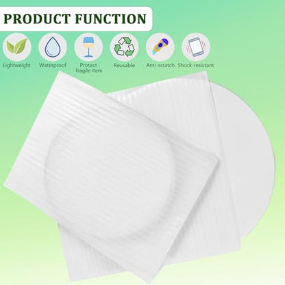 50 Pack Foam Pouches 8x16in, Cushion Foam Wrap for Moving - size: 8x16 inch
