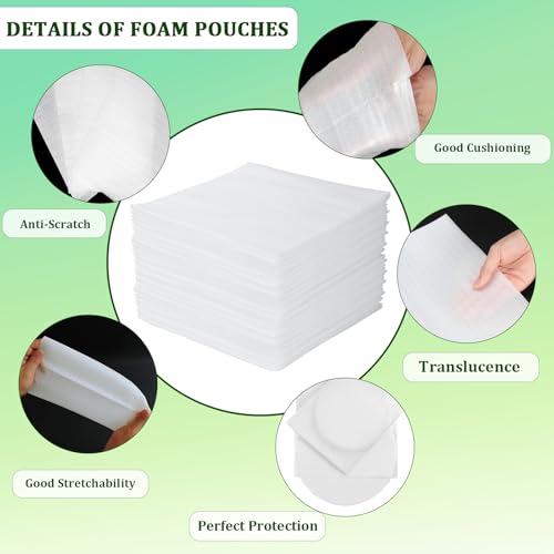 200 Pack Foam Pouches 6x8in, Cushion Foam Wrap for Moving - size: 6x8 inch