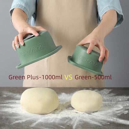 PLUS 1000ml Pizza Dough Proofing Containers, 2-Pack, Green - color: Green