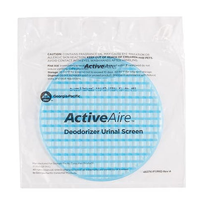 ActiveAire Deodorizer Urinal Screen by GP PRO (Georgia-Pacific), Coastal Breeze, 48270, 12 Screens Per Case - style: Coastal Breeze - 12 Screens
