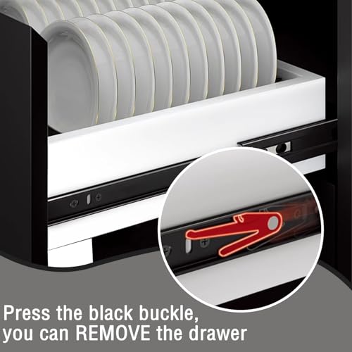 8 Inch Drawer Slide, YAOBVIS 1 Pair Heavy Duty Full Extension Ball Bearing Drawer Runners, Smooth Side Mount Cabinet Rails for Kitchen, Bathroom, Garage and Tool Cabinets - size: 8 Inch