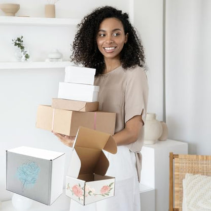 6x5x3 inch White Shipping Boxes 25 Pack,Small Gift Boxes,Bulk of Mailers - size: 6''x5''x3''