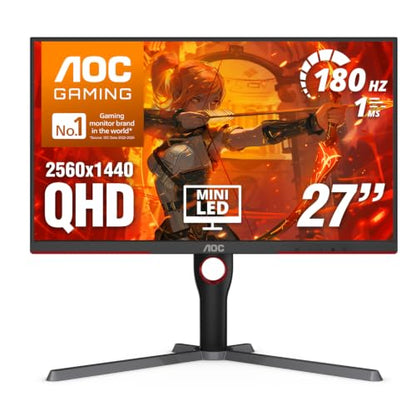 AOC 27 Inch Gaming Monitor QHD 180Hz Mini-LED HDR1000, Q27G3XMN - size: 27" 180Hz Mini-LED