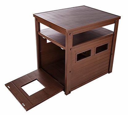New Age Pet® ECOFLEX® Litter Loo® Enclosure, Jumbo, Brown - color: Brown, size: Jumbo