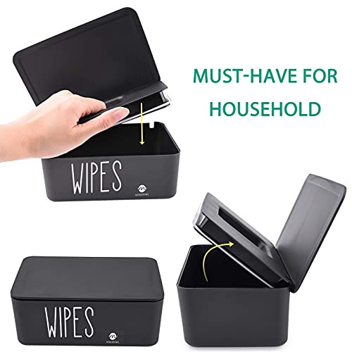 Moorfowl Baby Wipe Dispenser for Bathroom,8.2L x 4.9W x 3.9H inches - color: Black New