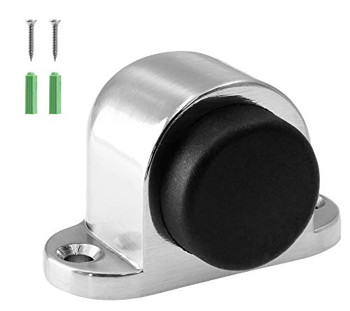 1.3 Inch / 33mm Floor Door Stopper, with Silent Rubber Bumper - color: 1.3 Inch, size: 1 Pieces
