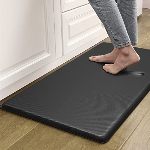 Artnice Thick Kitchen Mats, 3/4 Inch Anti Fatigue Mats for Kitchen Floor - color: Black, size: 28"L x 17.3"W x 0.8"Th