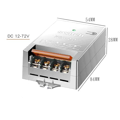 Wireless Remote Switch, DC12-72V On/Off Switch for Anti-Theft Alarms, Security Systems Roller Lind Door, etc