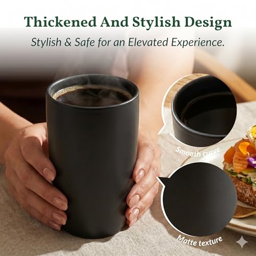 Homienly Premium Wheat Straw Cups, 20oz Lightweight and Unbreakable Drinking Cups Set of 6, Reusable Water Glasses Microwave and Dishwasher Safe Cup Set for Coffee, Milk, Juice - GreyStone - color: GreyStone, size: 20 Ounces