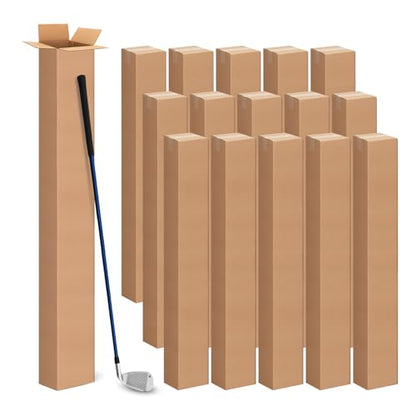 6x6x48 Inch Tall Corrugated Cardboard Boxes 15 Pack, 6"L x 6"W x 48"H Golf Club Shipping Boxes - Shipping, Moving, Packaging, Mailing, Storage Box for Home or Business - size: 6x6x48'' Pack of 15