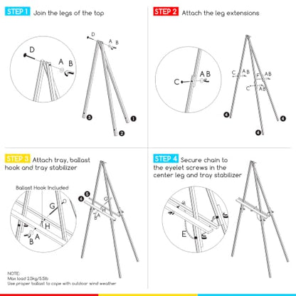 MEEDEN Wooden Easel Stand for Display: Gold Wood Tripod for Poster Board - color: Gold