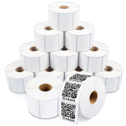 2" X 1.5” Direct Thermal Printer Labels (10800 Count, 12 Rolls) - size: 2" X 1.5"