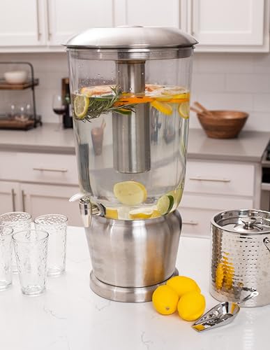 BIRDROCK HOME Large Beverage Dispenser with Stand, 5 Gallon - size: 5 gallon