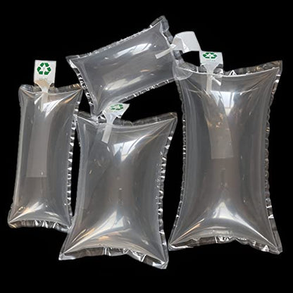 100 Pack 5.9"x11.8" Clear Plastic Inflatable Air Pillows Air Cushions Buffer Bags Void Fill Cushioning for Shipping and Packaging with Hand Pump - size: 100PACK (5.9"×11.8"）