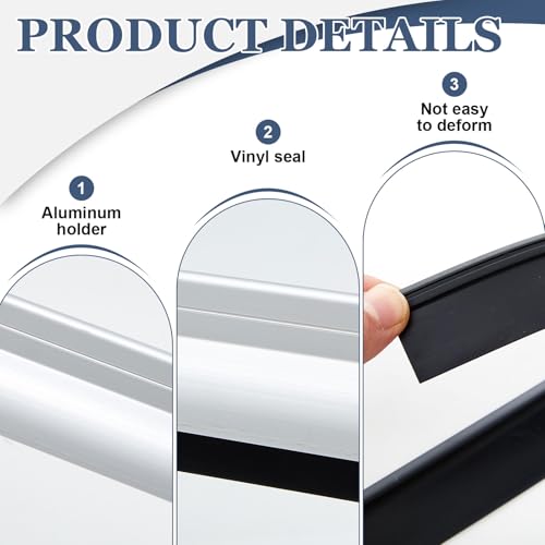 Hicarer 2 Pcs 2" x 36" Door Sweep with Rain Drip, Sliver - color: Sliver, size: 0.5625" W X 2" H X 36" L