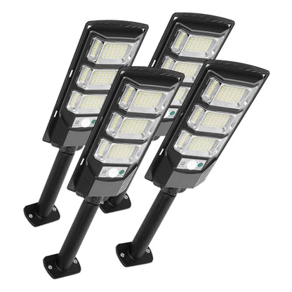 FOWSEEK 4 Pack Solar Flood Lights Outdoor, Solar Lights Outdoor Waterproof with Remote Control, Motion Sensor Outdoor Lights for Garden Patio Yard - size: 144LED 4Pack