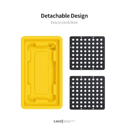 3 Set Spill Containment Pallet with Drain 26x14x4.7in 5.3Gal Capacity Spill Control for Countertop lab Chemical Containers Tabletop Garage Modular Nestable Easy (26x14x5in, 3 Pack) - size: 26x14x5in, 3 Pack