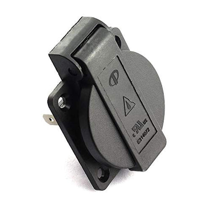 2-Pack US Standard Water-Proof Power Outlet 3-Hole Socket AC 15A 125V Panel Mount Dust-Proof Industrial Electrical Female Plug Power Connector