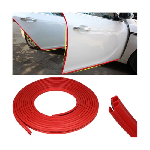 Osilly Adhesive Rubber Car Door Seal Strip, Red - color: Red, size: Style C-32FT