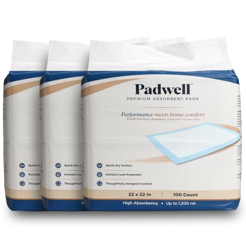 Absorbent Pads, Home Protection Pee Pads, 22 x 22 Inches, 300 Count - size: 300 Count