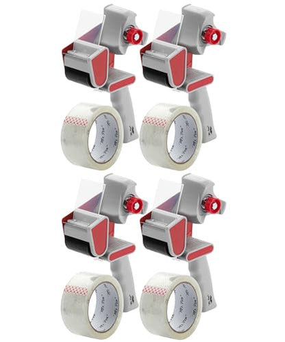 Mr. Pen- Heavy Duty Packing Tape Dispenser Gun, 2 Inch - color: Red, size: 4 Pack