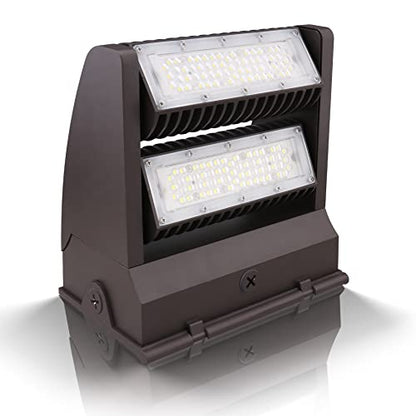 80W Rotatable LED Wall Pack Light, 10800LM 5000K, 100-277V, 0-10V Dimmable - color: 80W