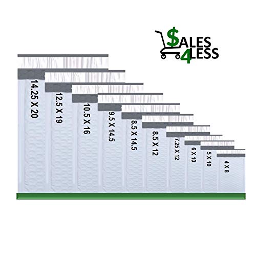 Sales4Less #0 Poly Bubble Mailers 6X10 Inches Shipping Padded Envelopes Self Seal Waterproof Cushioned Mailer 10 Pack - size: 6x10 Pack of 10
