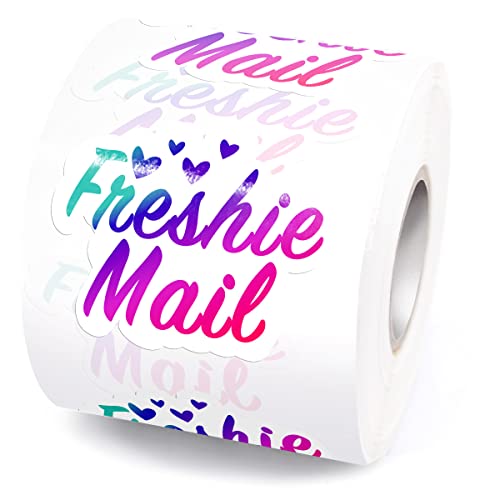 Wailozco Freshie Mail Stickers - Thank You, Handmade Stickers for Small Business, 500 Labels Per Roll - color: Freshie Mail