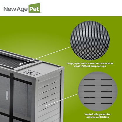 New Age Pet® ECOFLEX® 60" Mojave Reptile Enclosure, X-Large, Grey - color: Grey, size: Extra Large