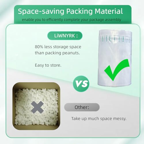 500 Count Inflatable Air Pillows for Shipping with Pump 4.7" x 7.8", Box Filler Purse Stuffer to Keep Shape Space-saving Packing Material Packaging Air Bags Alternative to Packing Peanuts - size: 4.7"*7.8" (500 count)