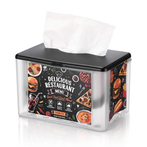 1 Pack Tabletop Commercial Napkin Dispenser, 4-sided Display, Spring Loaded
