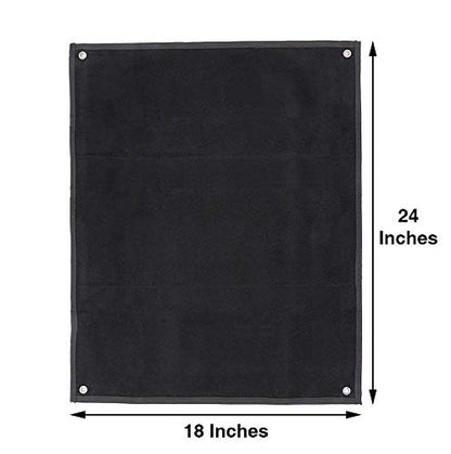 Tactical Patch Display Holder Panel Board for Military Army Morale Hook and Loop Emblems, 18 Inches x 24 Inches, No Patches Included - color: Patch Board, Black - Small