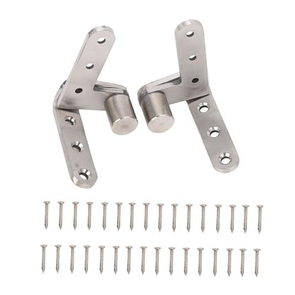 Eujgoov Door Pivot Hinges, Heavy Duty Stainless Steel 270 Degree Rotating Inset Hinge with Maximum Load 130lbs for Cabinets and Cafe Doors