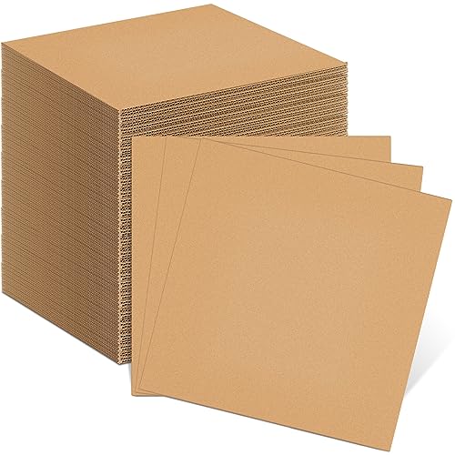 Henoyso 110 Pack 12 X 12 Inch Brown Cardboard Sheets - color: Brown, size: 12 x 12 Inch
