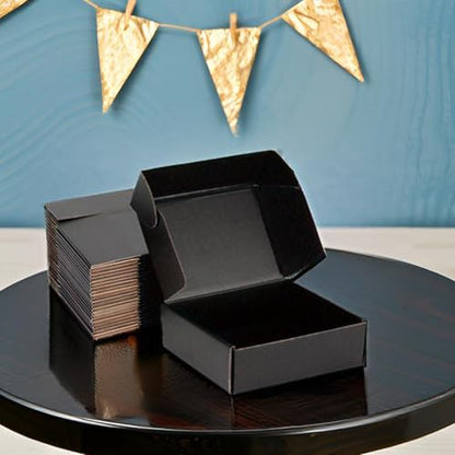10x10x3 Black Shipping Boxes for Small Business, Packing, 25 Pack - color: Black, size: 10x10x3 Inch