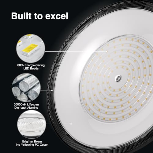 150W UFO LED High Bay Light 16500LM High Bay LED Shop Lights