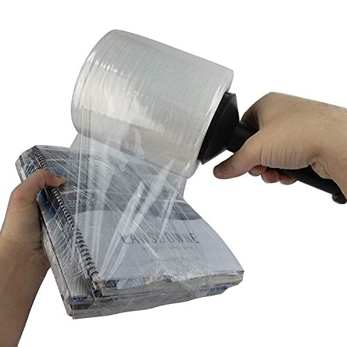 Pack of America Mini Stretch Film - 2 Rolls with Handle, 5” x 1000 Feet, 80 Gauge (20 Micron) Industrial Heavy Duty Plastic Shrink Wrap and Dispenser for Packing, Shipping, Pallet, Moving Supplies