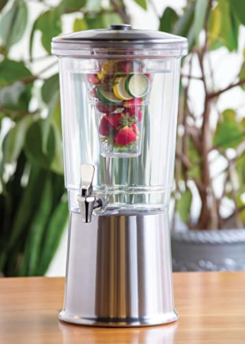 Service Ideas Double Wall Beverage Dispenser, 3 Gallon, Stainless Steel - color: Brushed