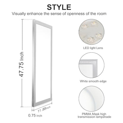 GT-Lite 1'x4' 4500 Lumen LED Flat Panel, Nickel Trim - color: Nickel 1 Pack